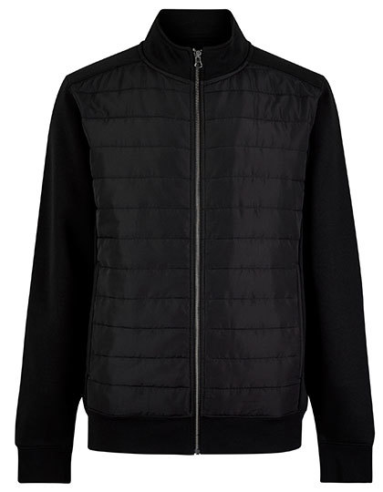 Kustom Kit - Regular Fit Quilted Full Zip Sweatshirt - Black