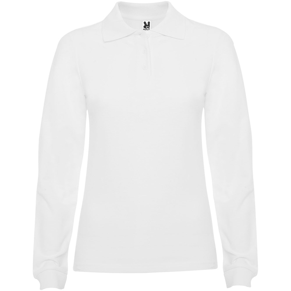 Estrella Langarm Poloshirt für Damen - weiss