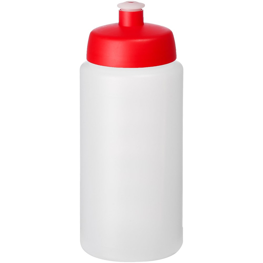 Baseline® Plus grip 500 ml Sportflasche mit Sportdeckel - transparent, rot