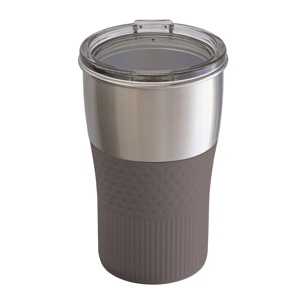 Trinkbecher RETUMBLER-MEZZO - braun, silber