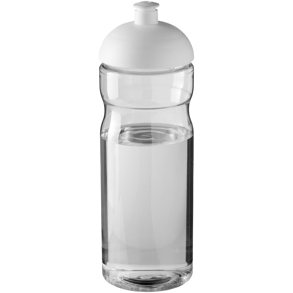 H2O Active® Base 650 ml Sportflasche mit Stülpdeckel - transparent, weiss