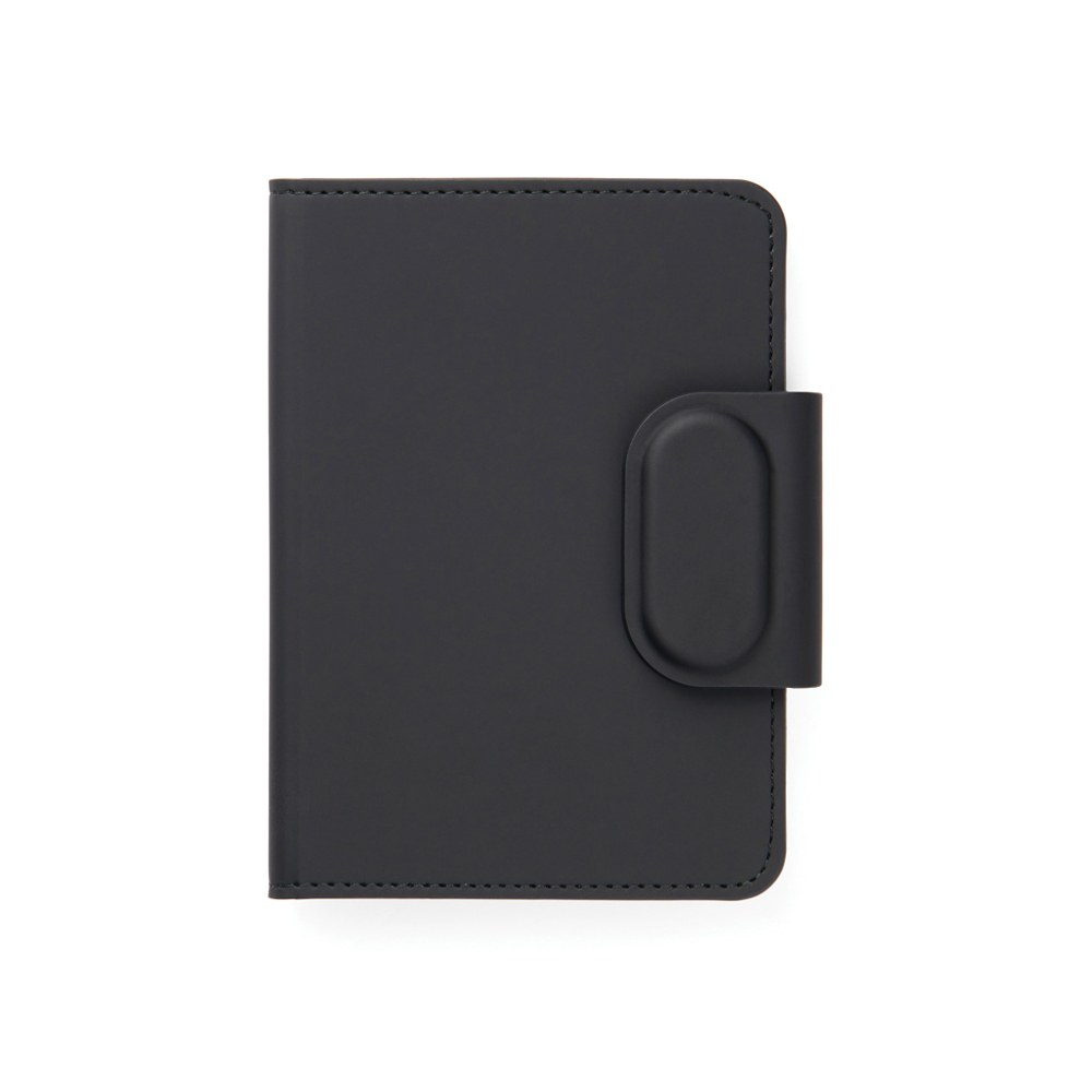 VINGA Baltimore RCS Passport Cover mit Dual-Finder - schwarz (± PMS Black 6 C)