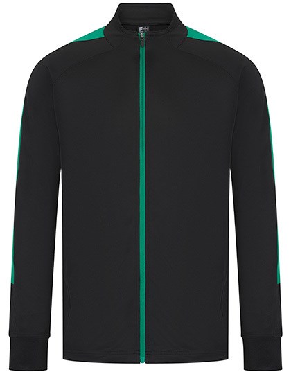 Finden+Hales - Adults Knitted Tracksuit Top - Black, Emerald