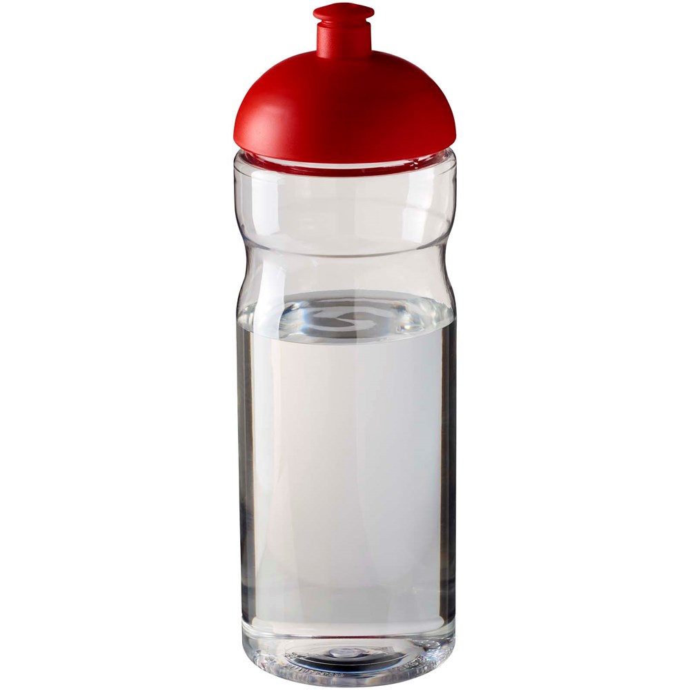 H2O Active® Eco Base 650 ml Sportflasche mit Stülpdeckel - transparent, rot
