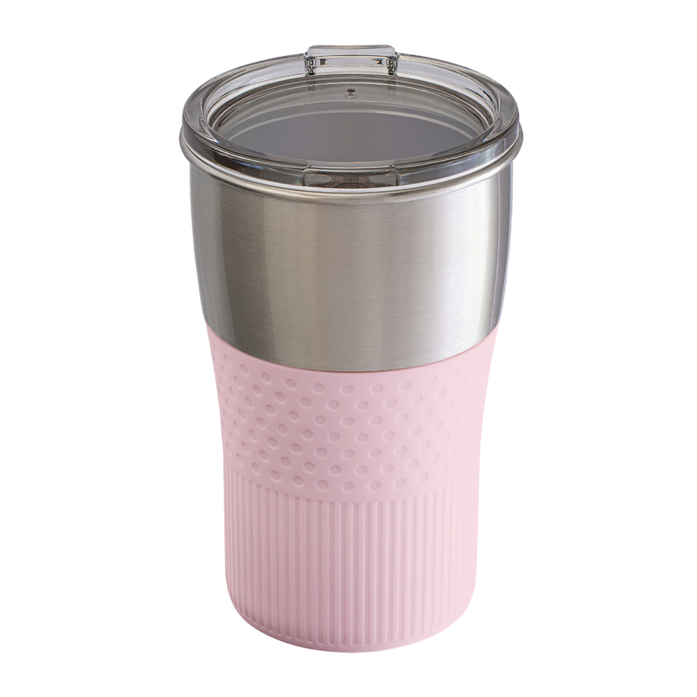 Trinkbecher RETUMBLER-MEZZO - hellmagenta, rose, silber